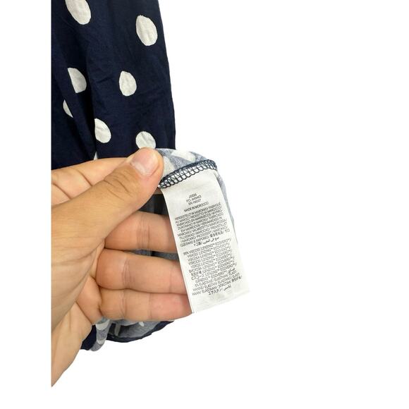 Boden Amelie Jersey Dress Navy Blue Polka Dot Soft Jersey Viscose Womens 14R New - Picture 4 of 7